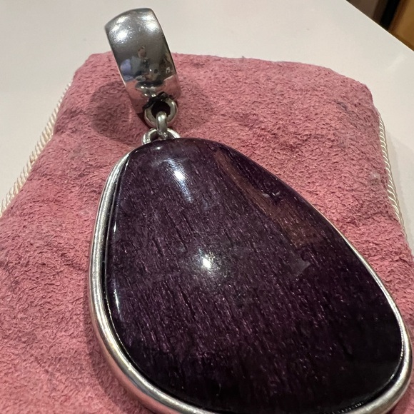Large Purple Pendant for necklace - Picture 3 of 7
